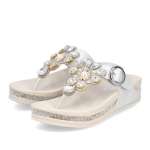 náhled Dámské žabky RIEKER V1461-90 stříbrná S6