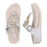 náhled Dámské žabky RIEKER V1461-90 stříbrná S6