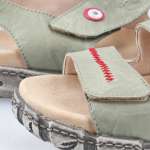 náhled Dámské sandály RIEKER V5151-52 zelená S6