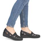 náhled Dámské mokasíny RIEKER L5358-00 černá S6