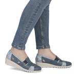 náhled Dámské mokasíny RIEKER L5358-12 modrá S6