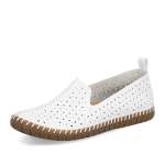 detail Dámske mokasíny RIEKER M2853-80 biela S6