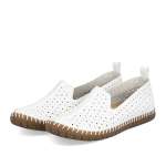 náhled Dámské mokasíny RIEKER M2853-80 bílá S6