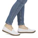 náhled Dámské mokasíny RIEKER M2853-80 bílá S6