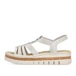 náhled Dámské sandály RIEKER V4918-90 stříbrná S6