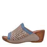 náhled Dámské nazouváky KARYOKA 2245-528/535 BEIGE/BLAU F/S 8