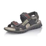 náhled Pánské černé sandály RIEKER 26757-00 SCHWARZ KOMBI F/S 9