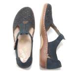 náhled Dámské modré mokasíny RIEKER 45880-14 BLAU F/S 9