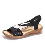 náhled Dámské černé sandály RIEKER 60886-00 SCHWARZ F/S 9