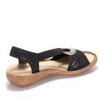náhled Dámské černé sandály RIEKER 60886-00 SCHWARZ F/S 9