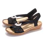 náhled Dámské černé sandály RIEKER 60886-00 SCHWARZ F/S 9