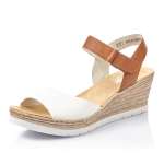 náhled Dámské nadměrné sandály RIEKER 61953-80 WEISS KOMBI S0