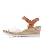 náhled Dámské nadměrné sandály RIEKER 61953-80 WEISS KOMBI S0