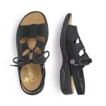 náhľad Dámske sandále RIEKER 64570-00 SCHWARZ F/S 9