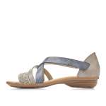 náhled Dámské nadměrné sandály RIEKER V3405-42 GRAU KOMBI S0