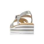 náhľad Dámske sandále RIEKER V0254-90 SILBER/PLATIN S0