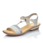 náhled Dámské sandály RIEKER 634G3-80 WEISS KOMBI S0