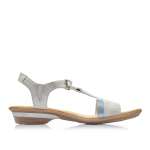 náhled Dámské sandály RIEKER 634G3-80 WEISS KOMBI S0