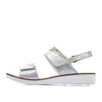 náhľad Dámske sandále RIEKER 636G9-80 METALLIC S0