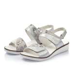náhľad Dámske sandále RIEKER 636G9-80 METALLIC S0