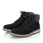 náhľad Pánska členková obuv RIEKER 38411-00 čierna W1