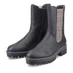 náhľad Dámska členková obuv RIEKER 76190-01 čierna W1