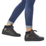 náhled Dámská kotníková obuv RIEKER M6441-90 černá W2