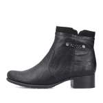 náhľad Dámska členková obuv RIEKER 78660-00 čierna W3