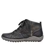 náhled Dámské černé kotníkové boty REMONTE R1472/01 SCHWARZ KOMBI H/W 8