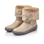 náhled Dámské nadměrné kozačky RIEKER Z6492/60 BEIGE KOMBI H/W 8