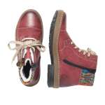 náhled Dámské červené kotníkové boty RIEKER Z6721/35 ROT KOMBI H/W 8