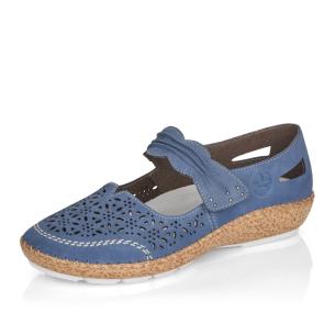 Dámské polobotky RIEKER 44896-15 modrá S5