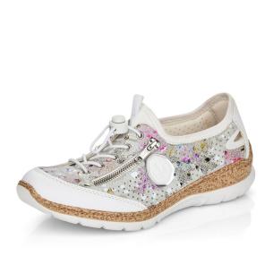 Dámské polobotky RIEKER N42V1-90 bílá S6