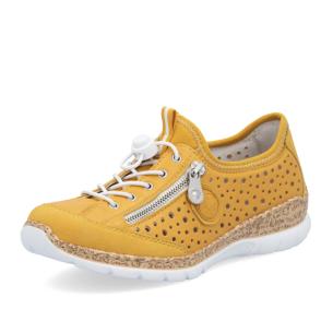 Dámské polobotky RIEKER N42P6-68 žlutá S5