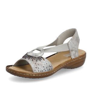 Dámské sandály RIEKER 60880-90 stříbrná S5