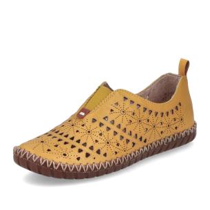 Dámské mokasíny RIEKER M2852-68 žlutá S6