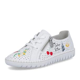 Dámské polobotky RIEKER M2310-80 bílá S6