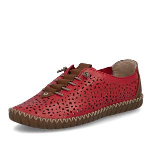 Dámské polobotky RIEKER M2856-33 červená S6