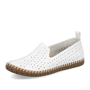 Dámské mokasíny RIEKER M2853-80 bílá S6