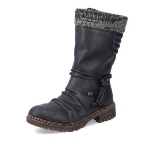 Dámské kozačky RIEKER Z4755-00 černá W5