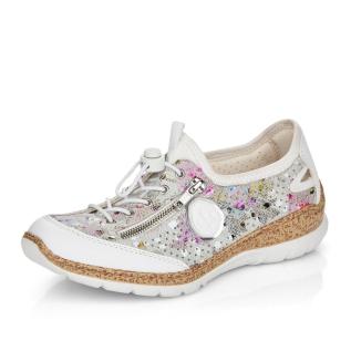 Dámské polobotky RIEKER N42V1-90 bílá S6