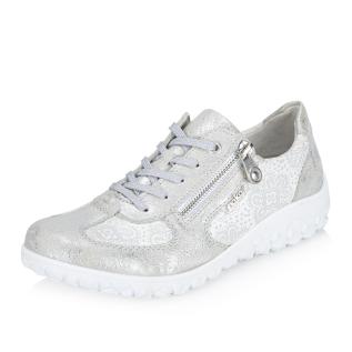 Dámské polobotky RIEKER 59501-90 stříbrná S6