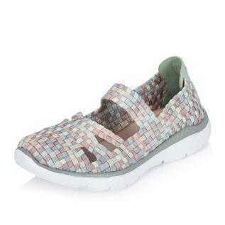 Dámské baleríny RIEKER M5059-91 zelená S6