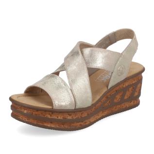 Dámské sandály RIEKER 68160-62 zlatá S3