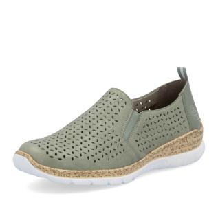 Dámské mokasíny RIEKER N4251-52 zelená S5