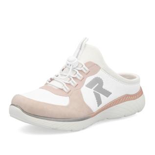 Dámské nazouváky RIEKER M5056-31   WHITE COMBINATION   F/S5