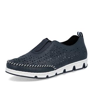 Dámské mokasíny RIEKER 49953-14 modrá S6