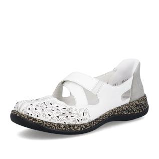 Dámské baleríny RIEKER 46352-80 bílá S6