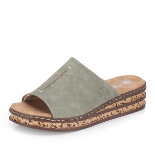 Dámské nazouváky RIEKER 62905-53 zelená S6