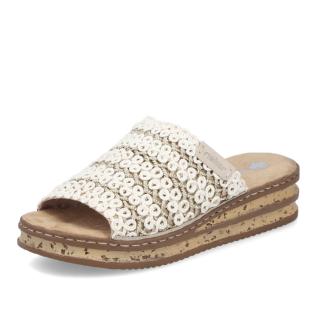 Dámské nazouváky RIEKER 629X8-60 béžová S6